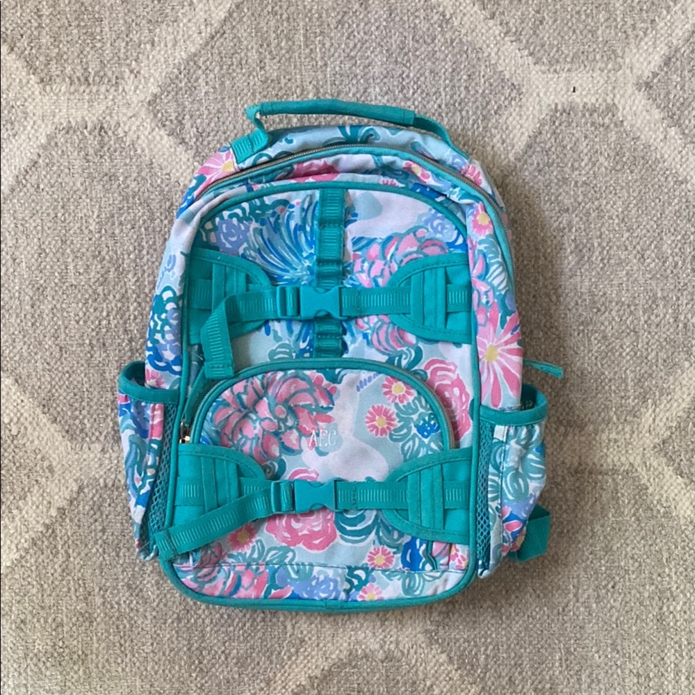 Pottery Barn x Lilly Pulitzer Kids Teal Floral Backpack - Mini